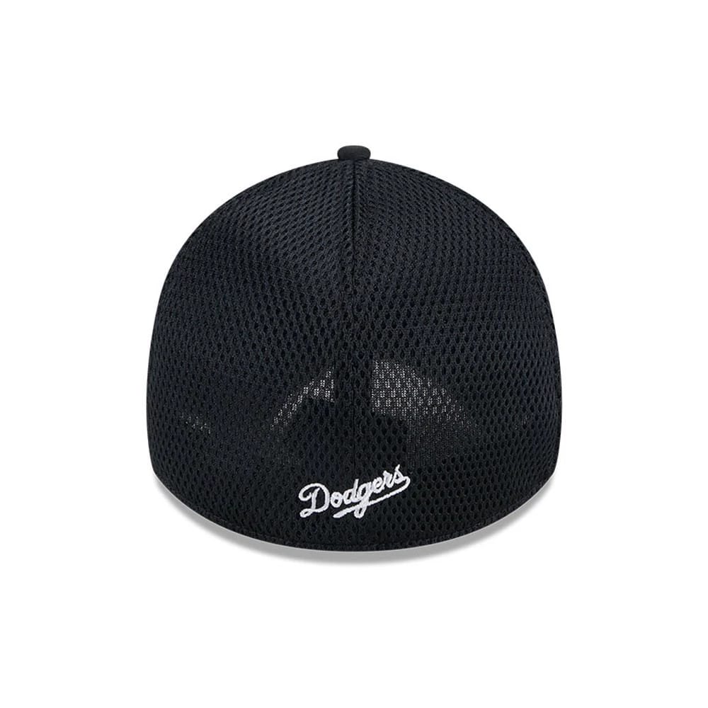 Pictured is this MLB Evergreen Neo LA Dodgers 39THIRTY Stretch Fit cap in black. 2