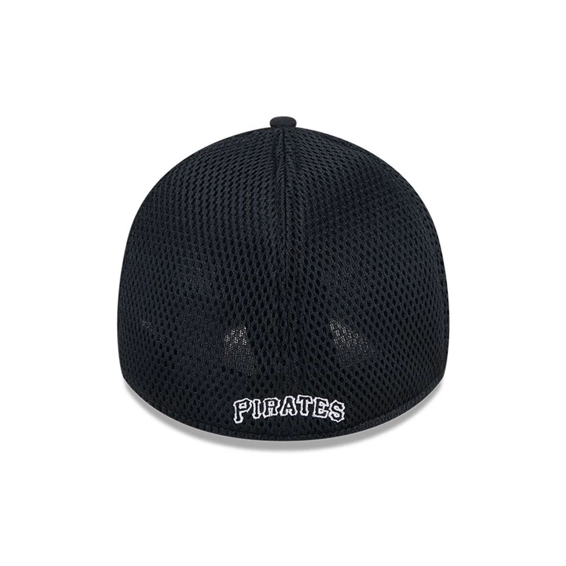 Pictured is this MLB Evergreen Neo Pittsburgh Pirates 39THIRTY Stretch Fit cap in black. 2