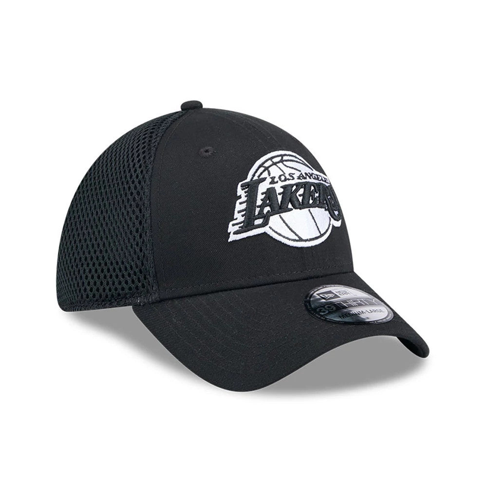 Pictured is this NBA Evergreen Neo LA Lakers 39THIRTY Stretch Fit cap in black. 4