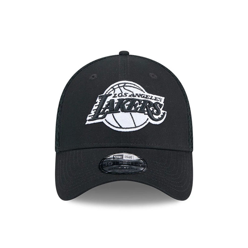 Pictured is this NBA Evergreen Neo LA Lakers 39THIRTY Stretch Fit cap in black. 3