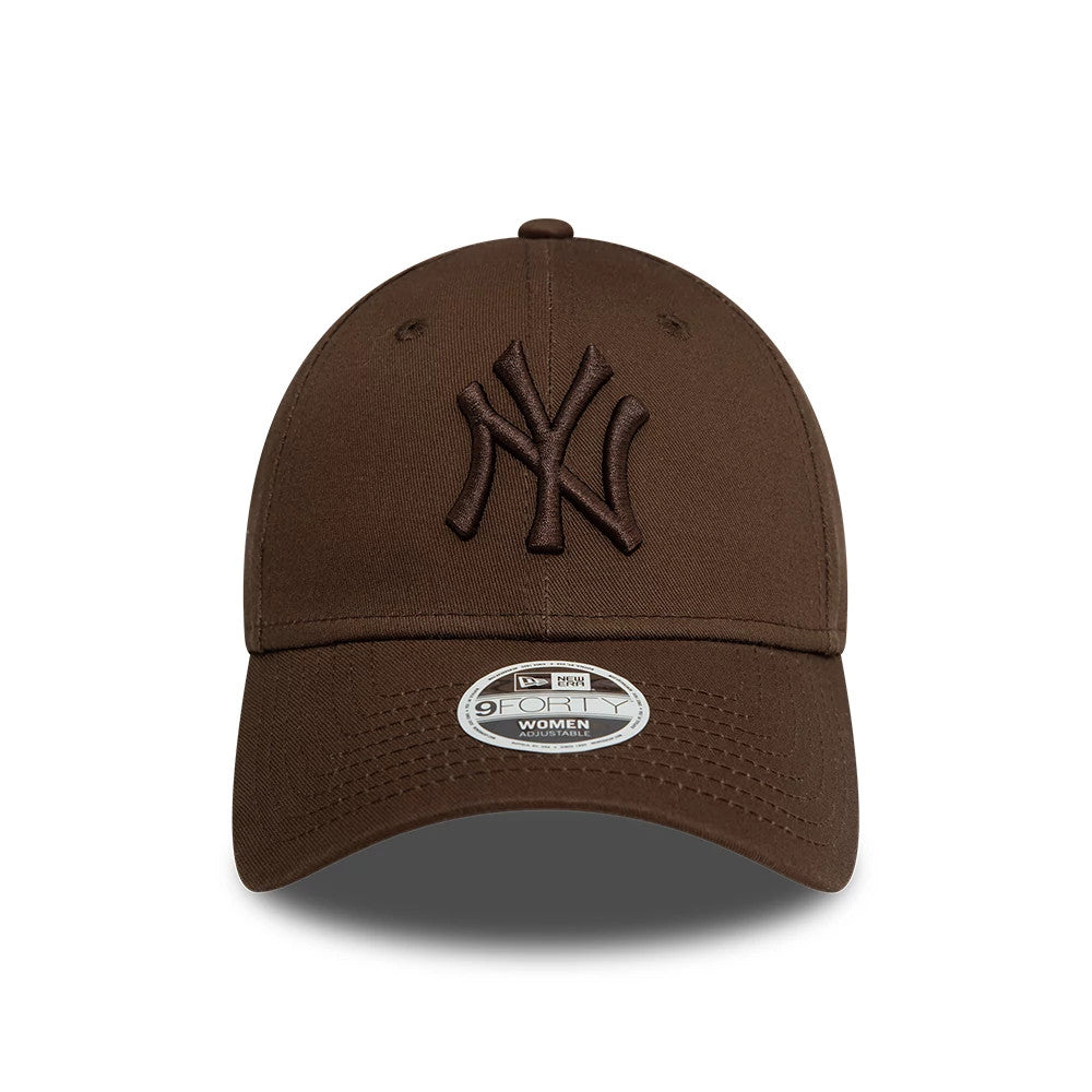 This is a New York Yankees Womens League Essential Dark Brown 9FORTY Adjustable Cap 3