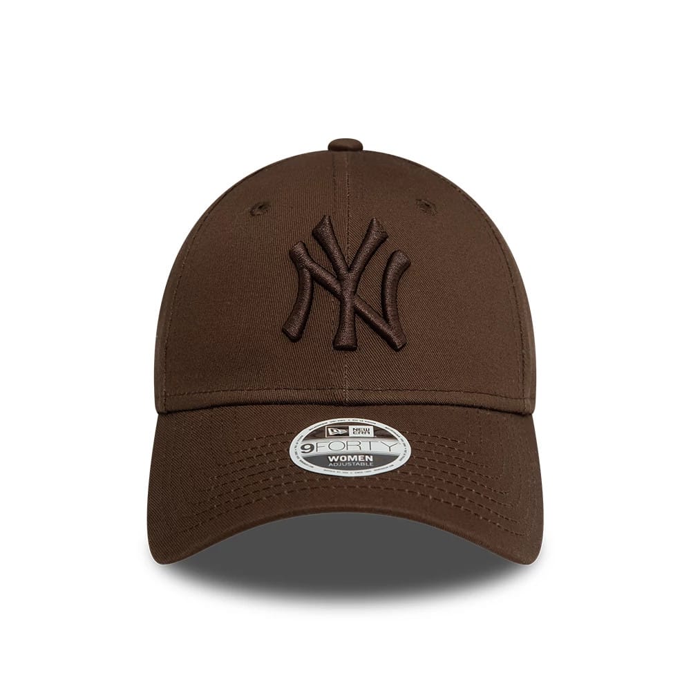 This is a New York Yankees Womens League Essential Dark Brown 9FORTY Adjustable Cap 3