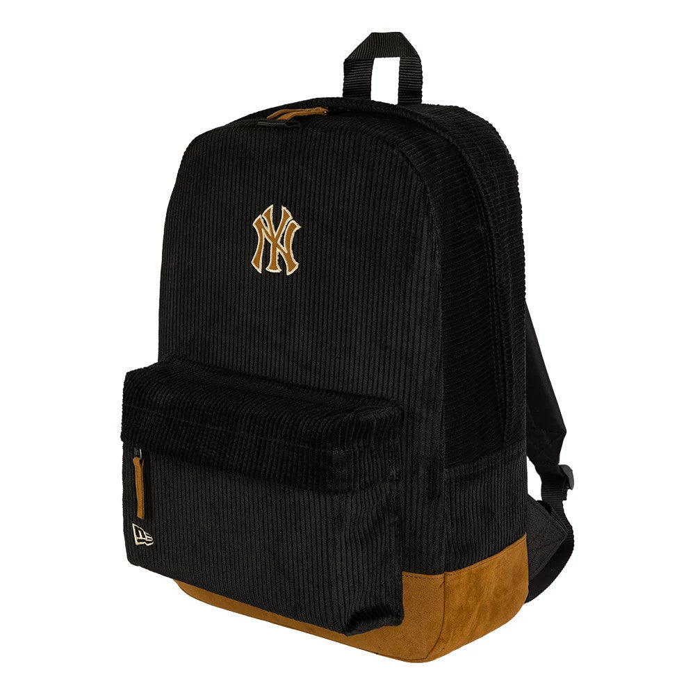 This is a New York Yankees Cord Black Stadium Backpack 1