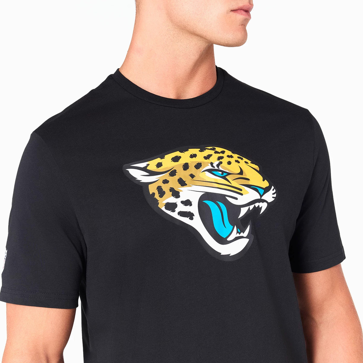 The Male model is wearing Jacksonville Jaguars NFL Black T-Shirt 2