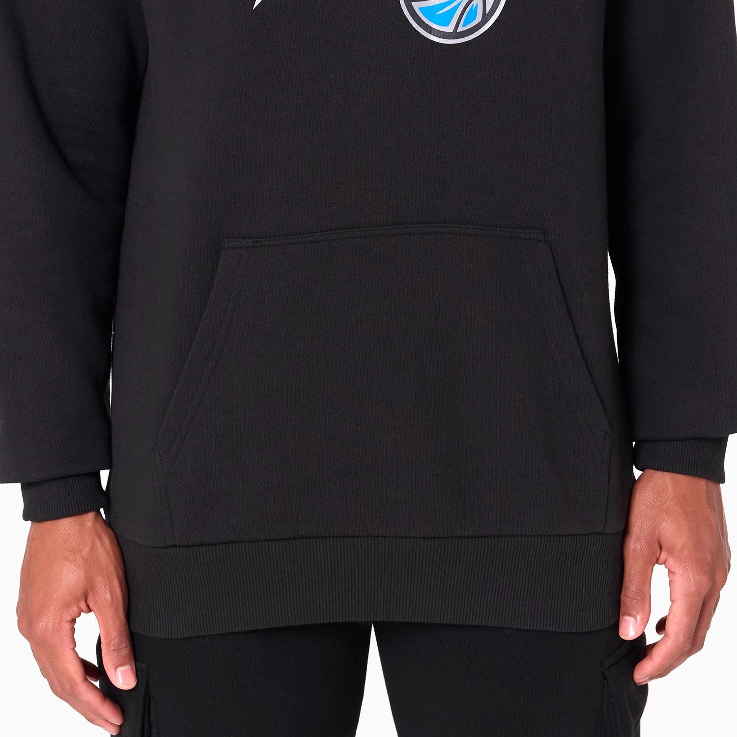 The Male model is wearing Orlando Magic NBA Black Pullover Hoodie 3