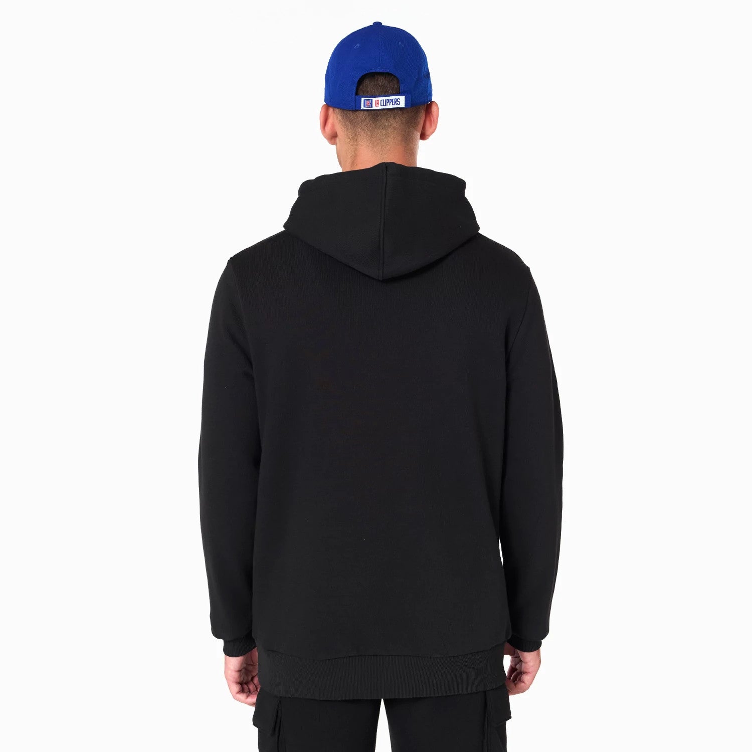 The Male model is wearing LA Clippers NBA Black Pullover Hoodie 2