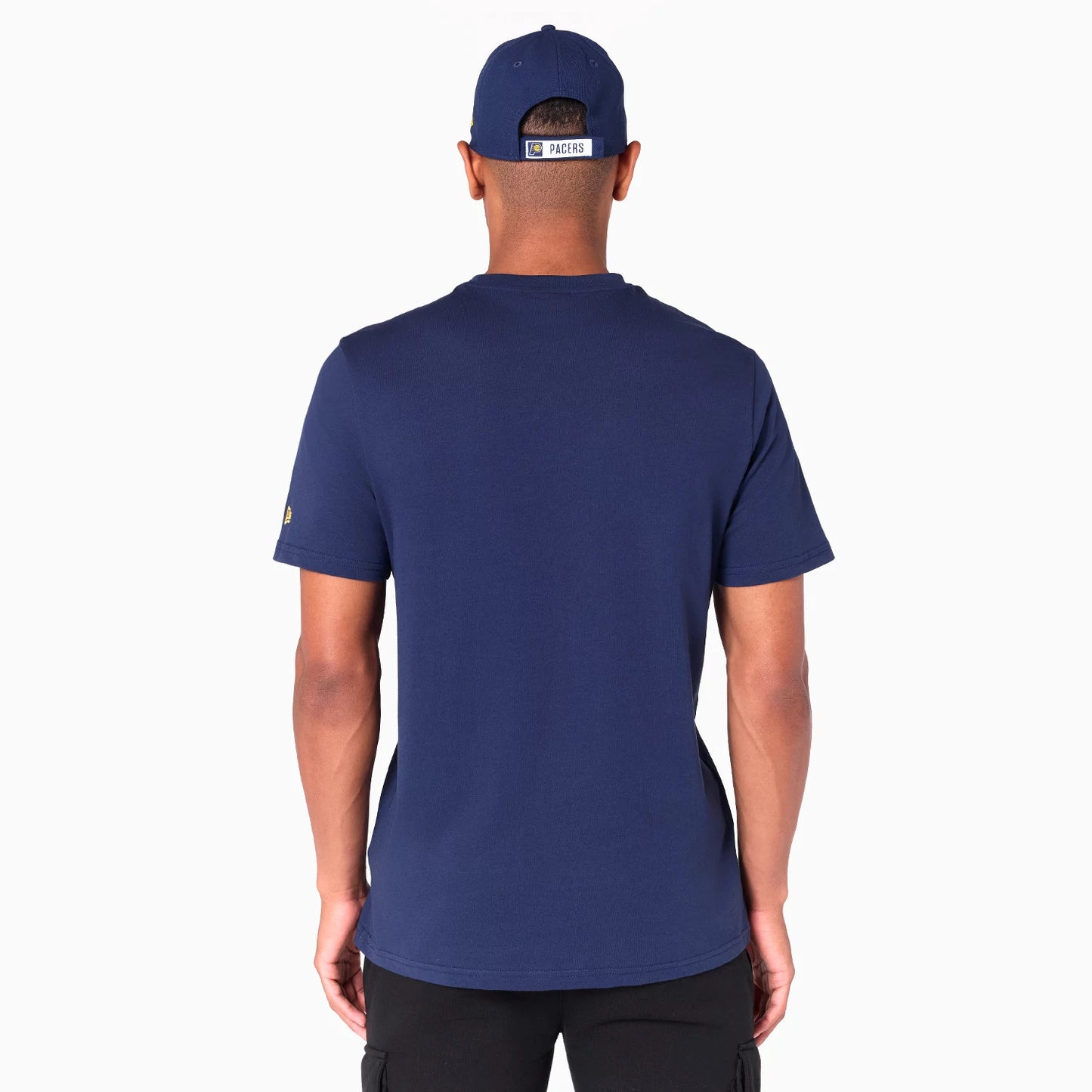The Male model is wearing Indiana Pacers Graphic NBA Navy T-Shirt 7