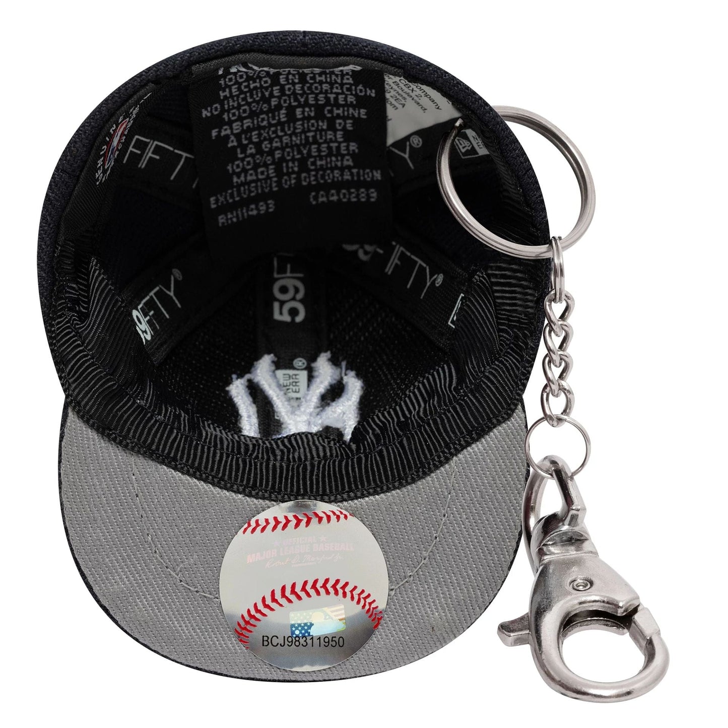 This is a New York Yankees MLB Mini Cap Navy Key Chain 5