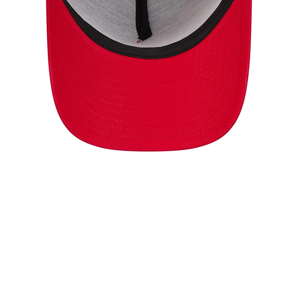 Pictured is this MLB Evergreen LA Angels 9FORTY A-Frame cap in red. 7