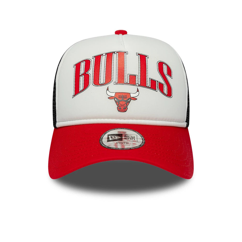 Chicago Bulls Youth NBA Retro Red 9FORTY A-Frame Trucker Cap 2