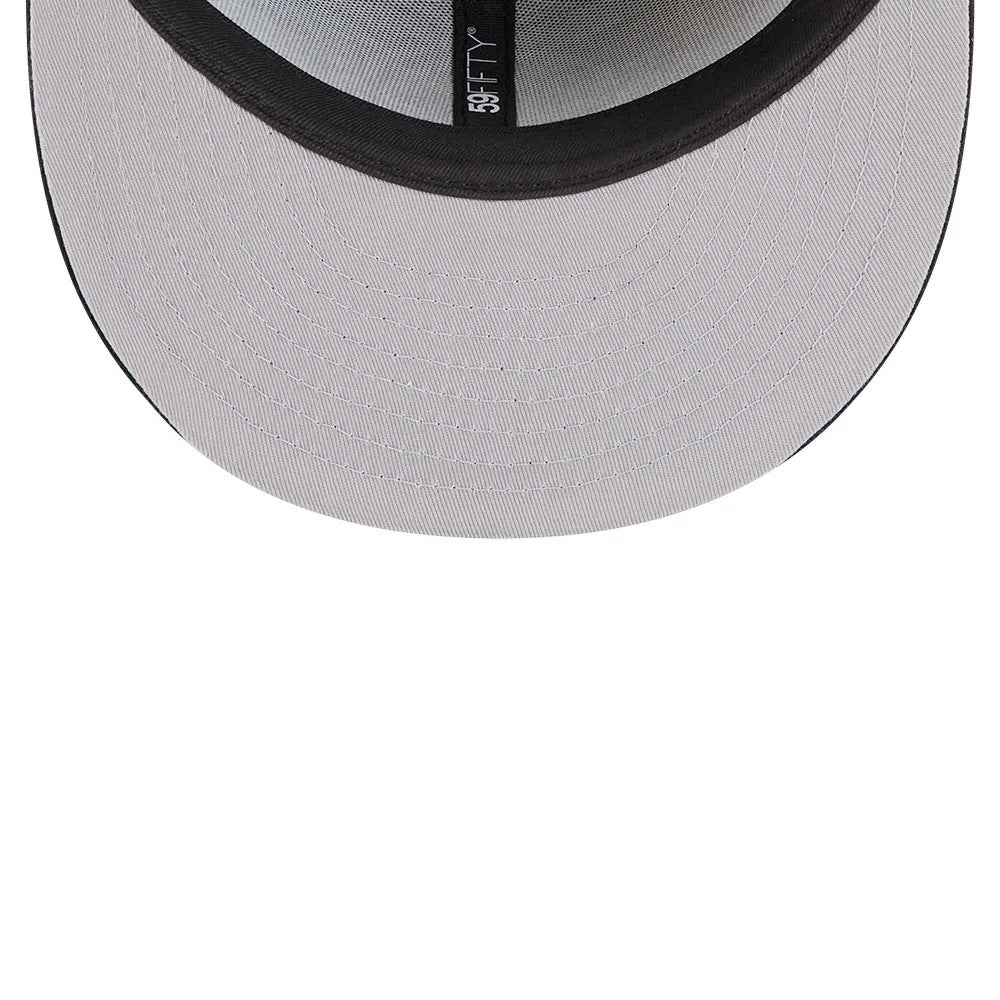 Pictured is this NBA Evergreen Brooklyn Nets 59FIFTY Fitted cap in black. 2