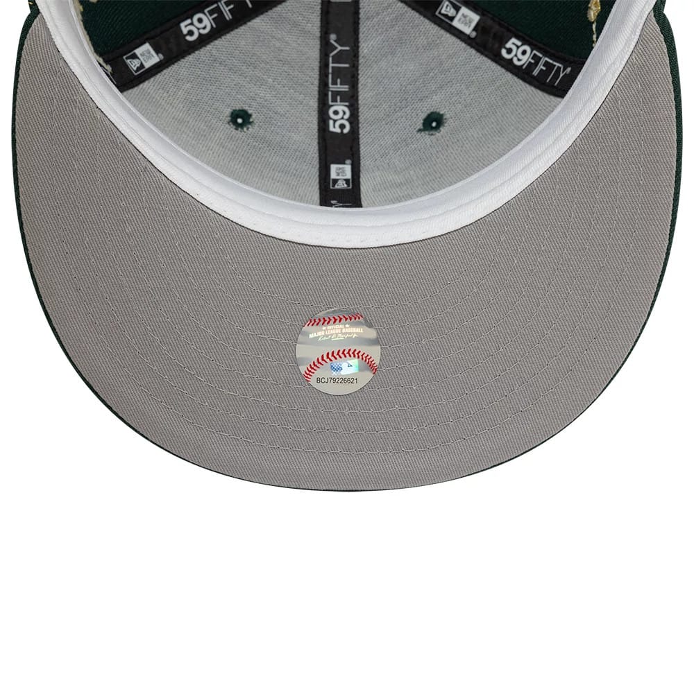 Pictured is this Oakland Athletics MLB Zodiac Dark Green 59FIFTY Fitted Cap 2