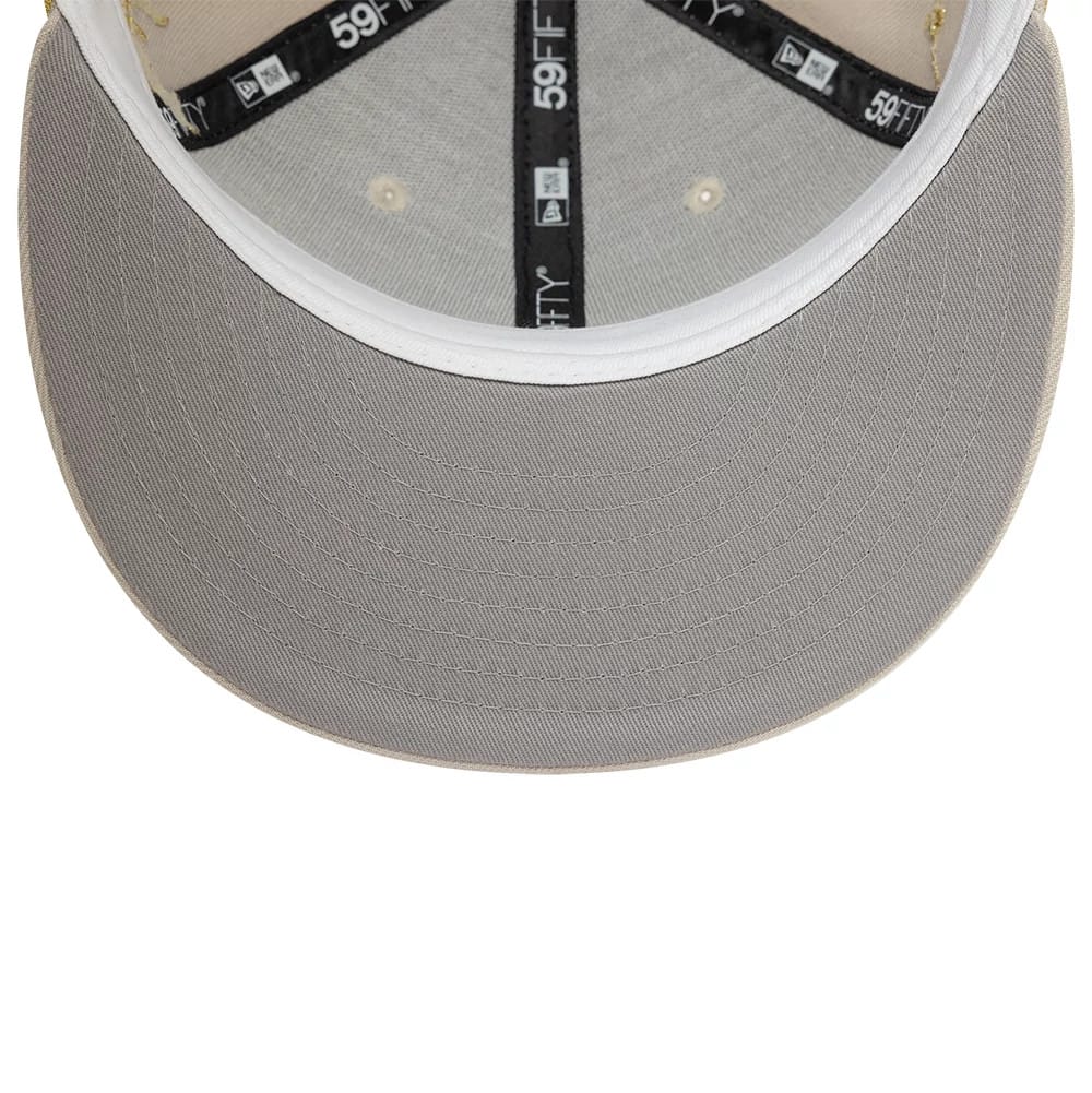 Pictured is this New Era Zodiac Light Beige 59FIFTY Fitted Cap 2