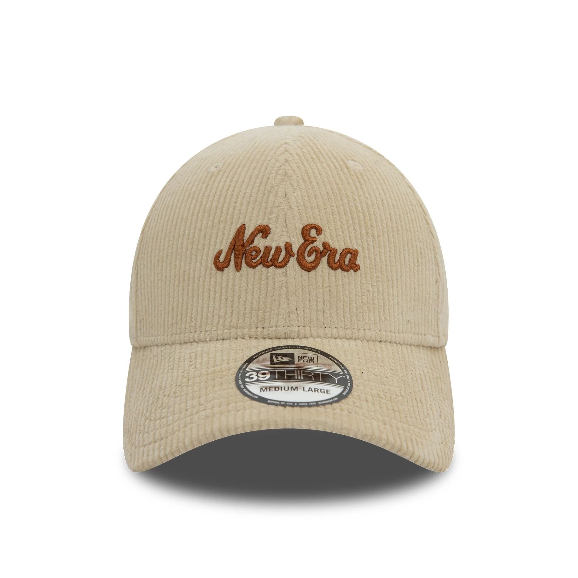 This is a New Era Script Cord Light Beige 39THIRTY Stretch Fit Cap 2
