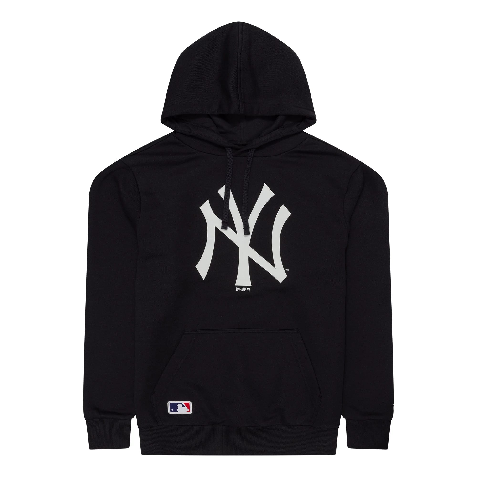 The Male model is wearing New York Yankees MLB Regular Navy Pullover Hoodie 1