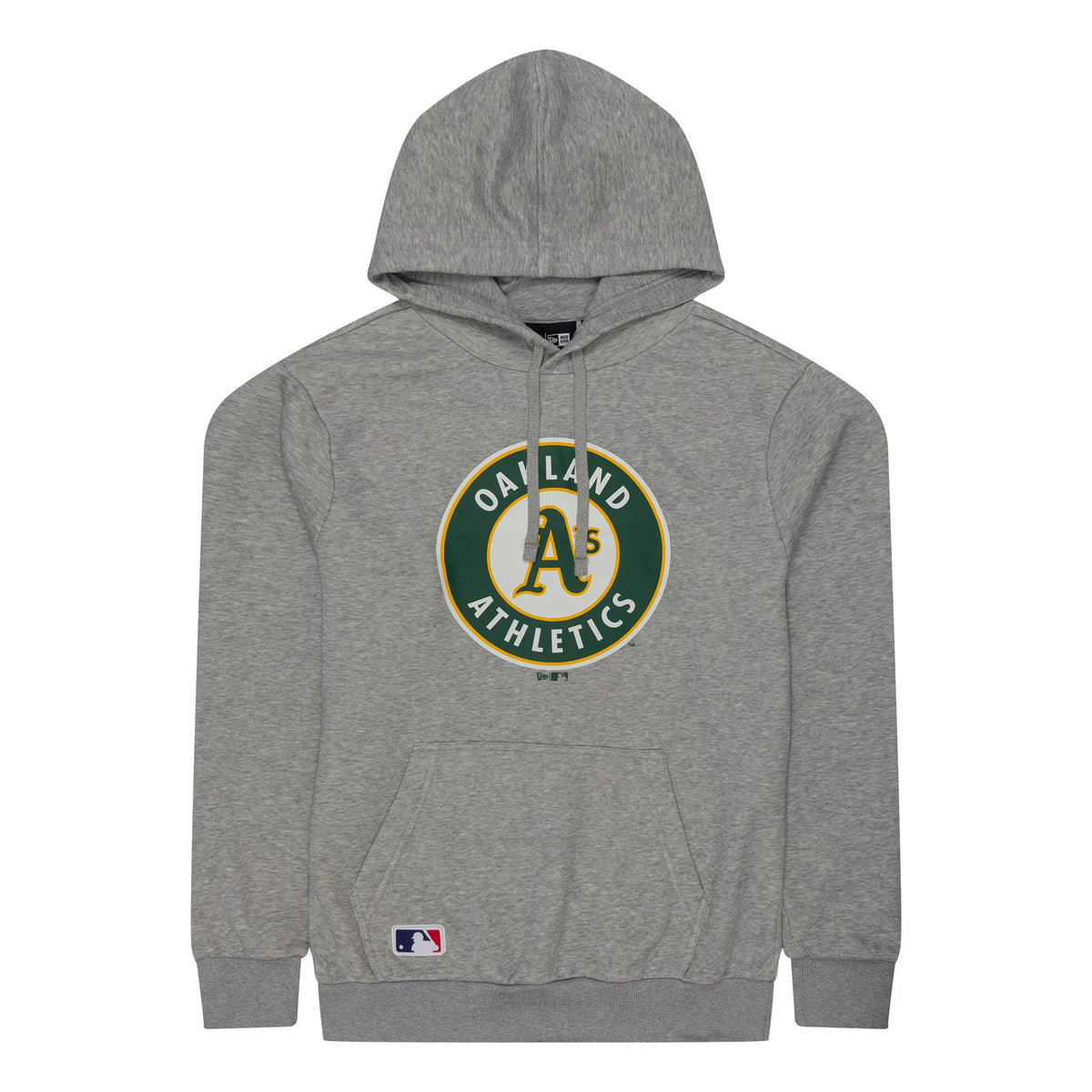 The Male model is wearing Athletics MLB Regular Grey Pullover Hoodie 1