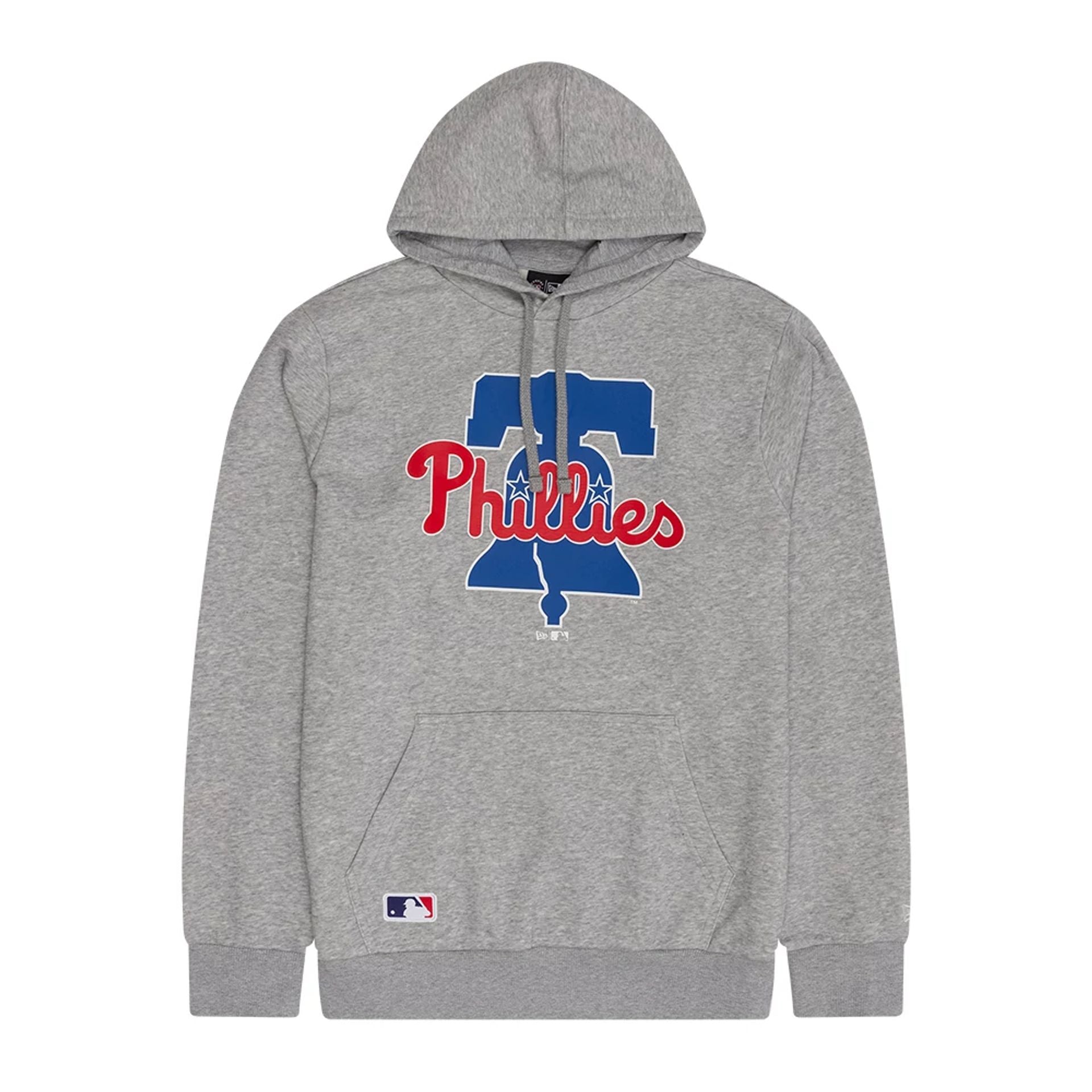 The Male model is wearing Philadelphia Phillies MLB Grey Pullover Hoodie 1