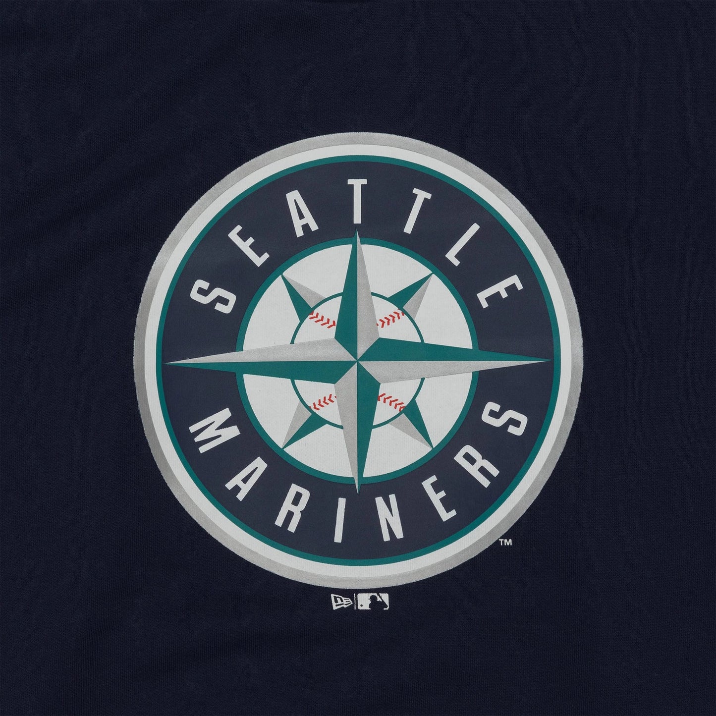 The Male model is wearing Seattle Mariners MLB Regular Dark Blue Pullover Hoodie 3