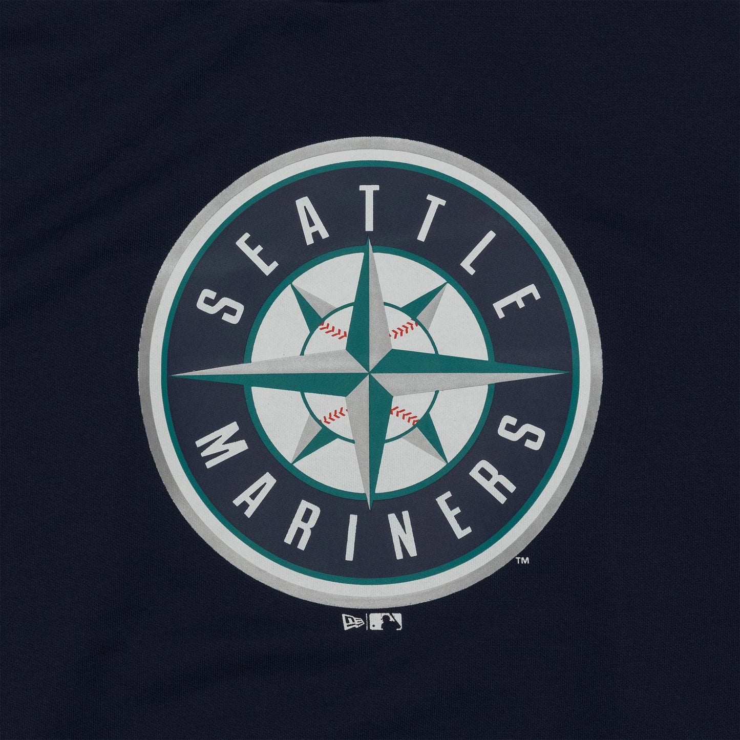 The Male model is wearing Seattle Mariners MLB Regular Dark Blue Pullover Hoodie 3