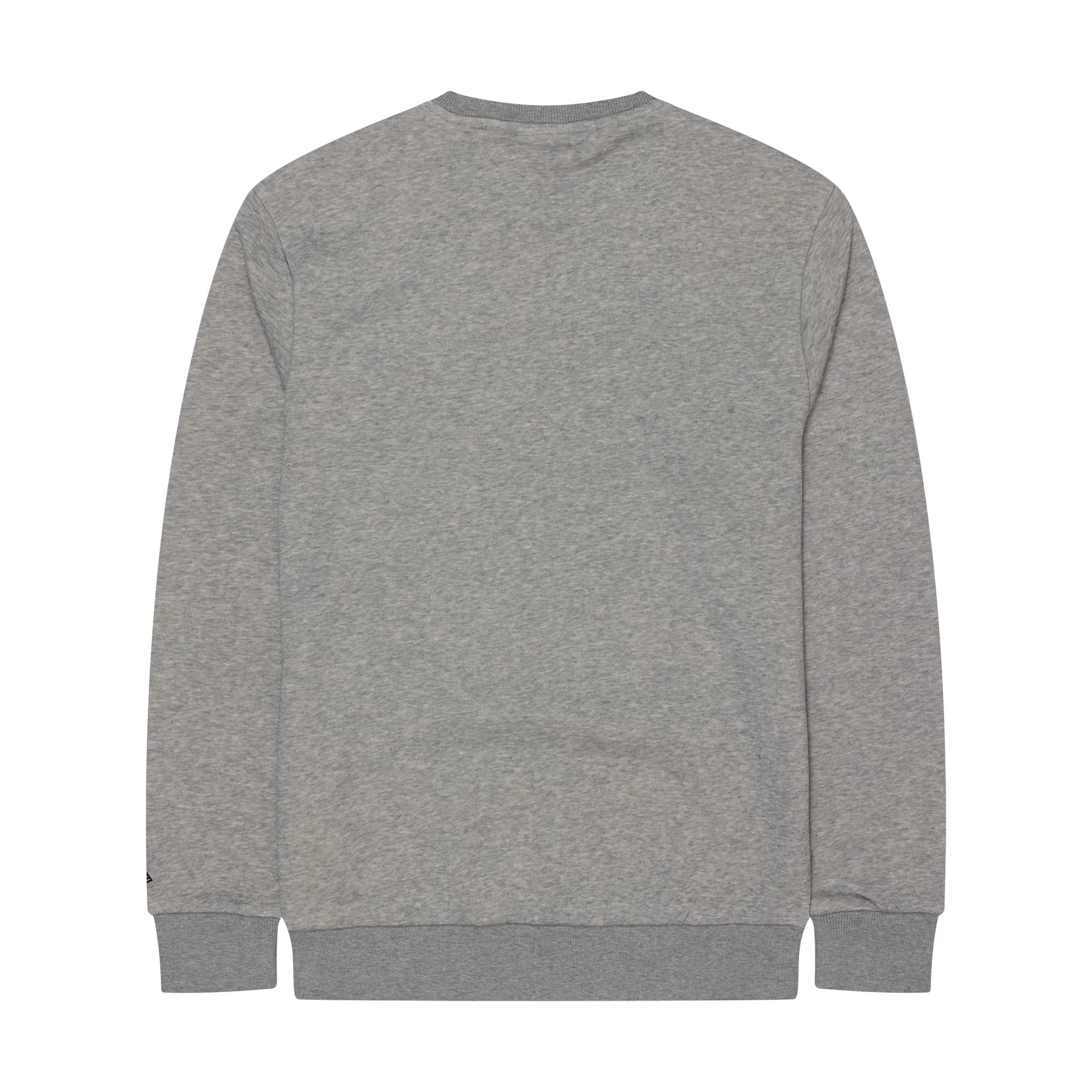 The Male model is wearing New York Yankees MLB Regular Grey Crew Neck Sweater 2