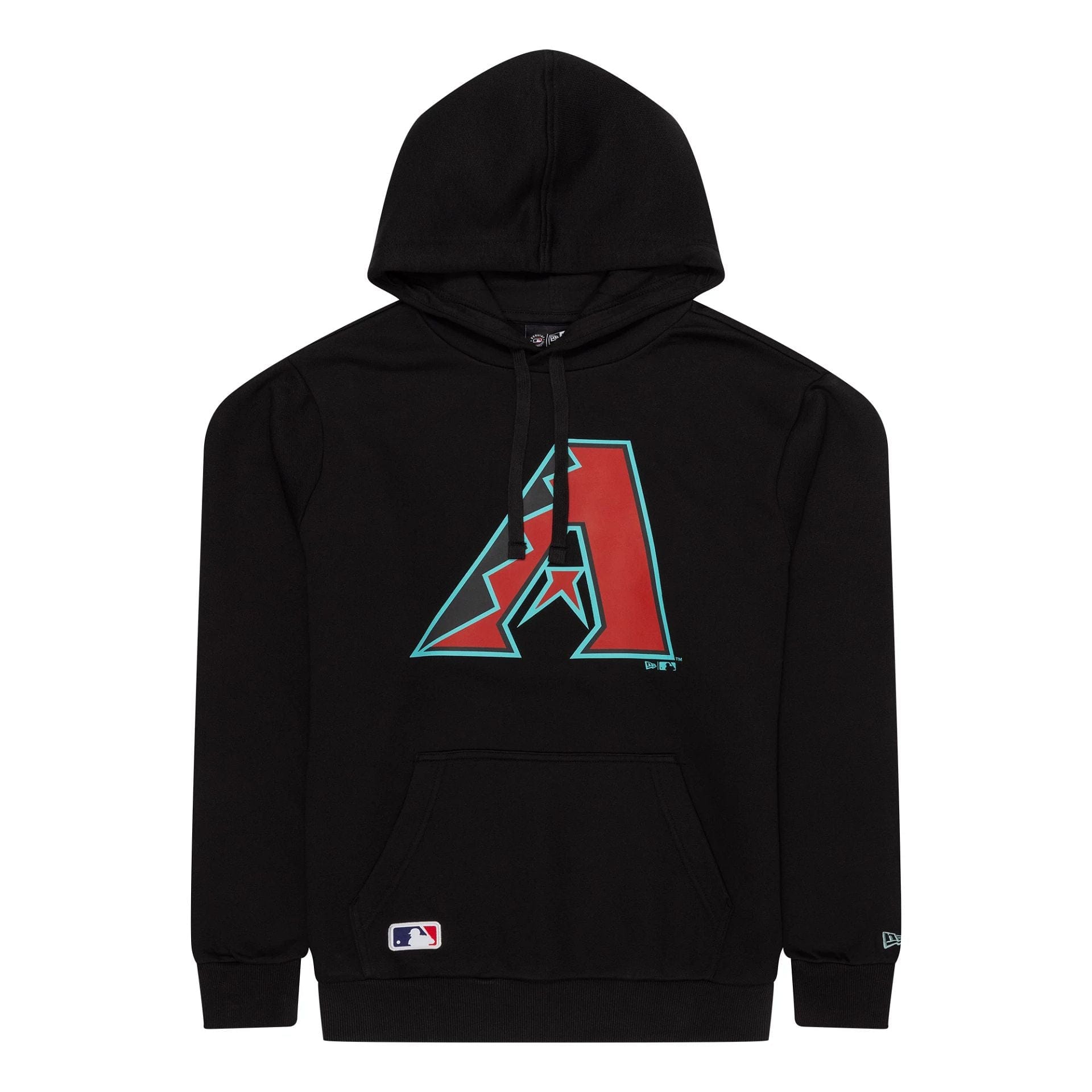 The Male model is wearing Arizona Diamondbacks MLB Regular Black Pullover Hoodie 1