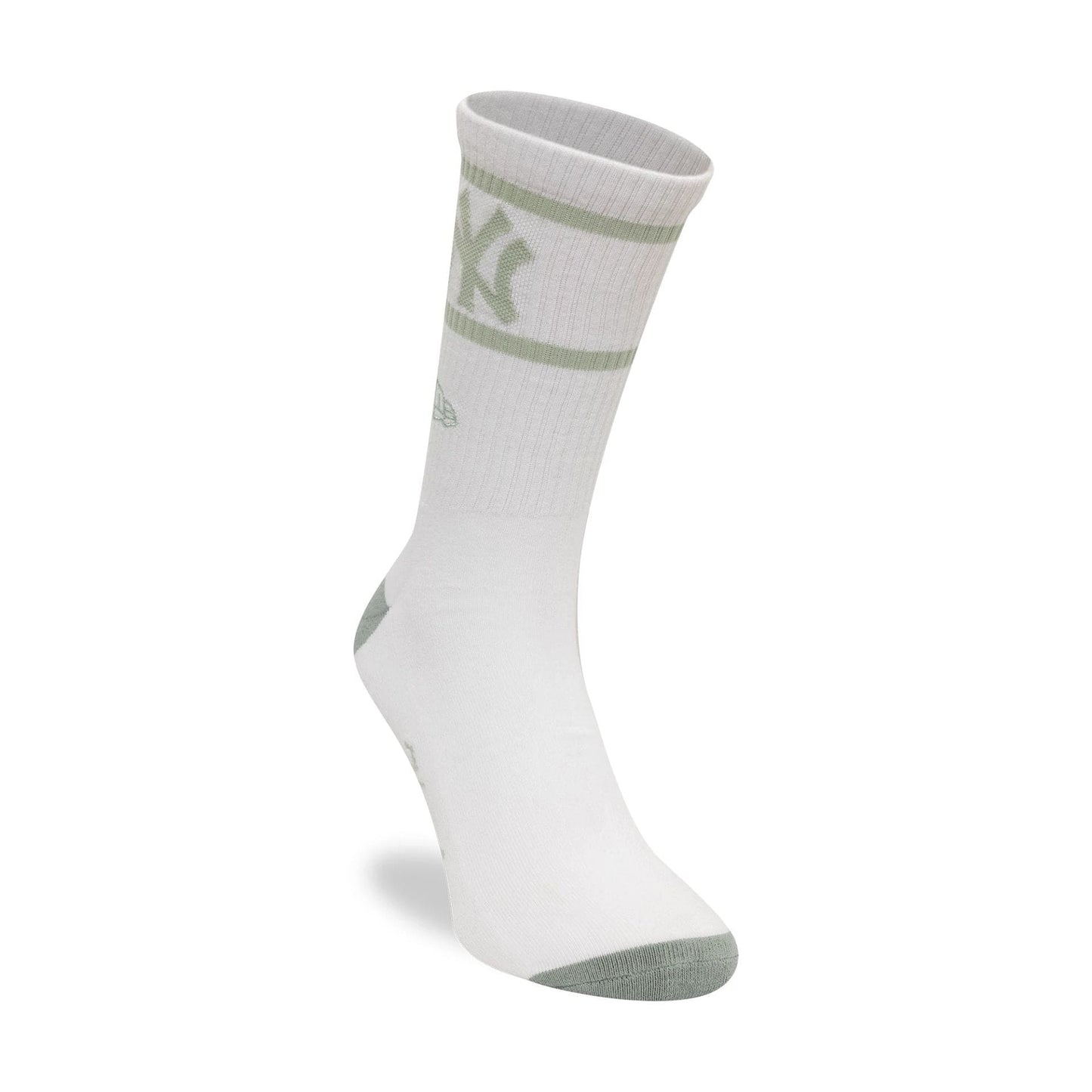 This is a New York Yankees MLB Seasonal White and Green Crew Socks 3