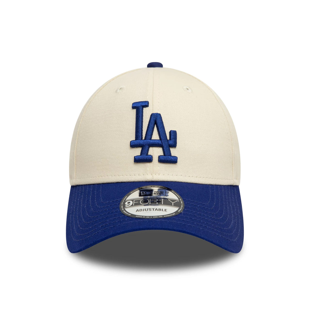This is a LA Dodgers Colour Block Cream 9FORTY Adjustable Cap 2