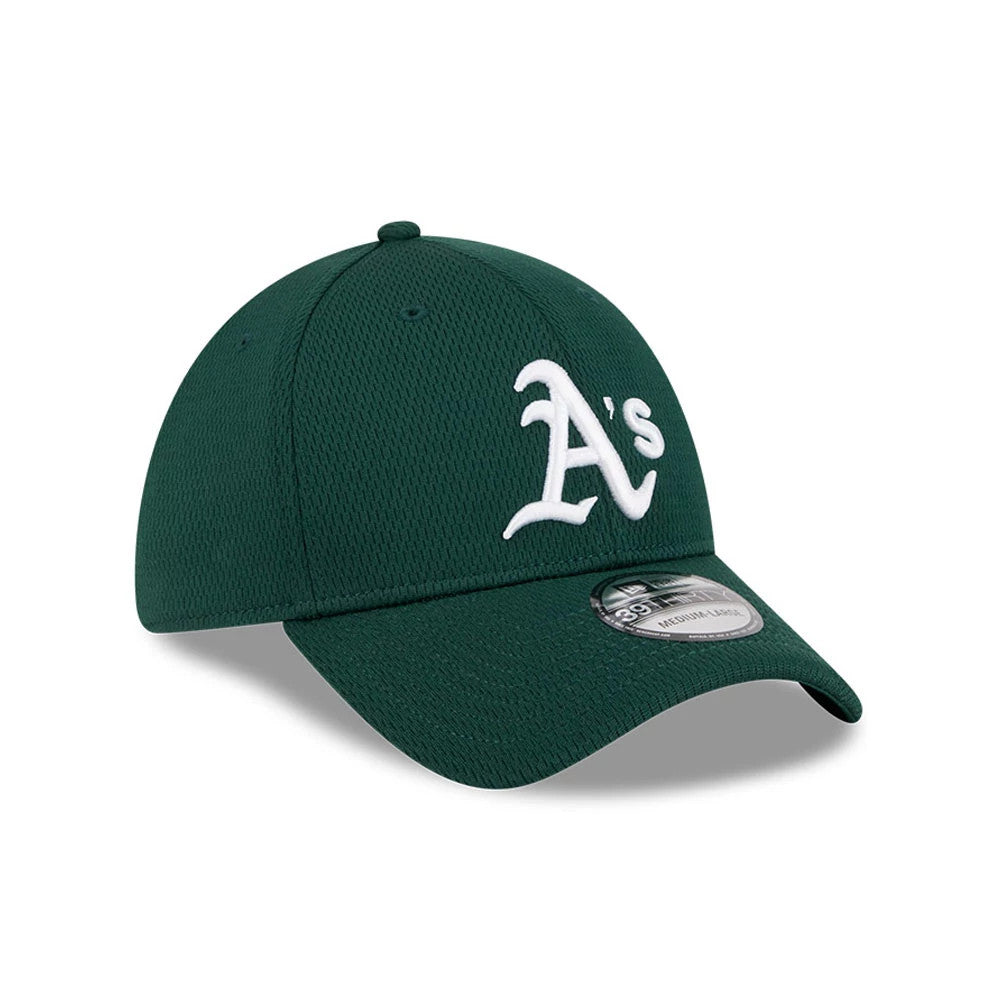 Pictured is this MLB Evergreen Athletics 39THIRTY Stretch Fit cap in dark green. 3
