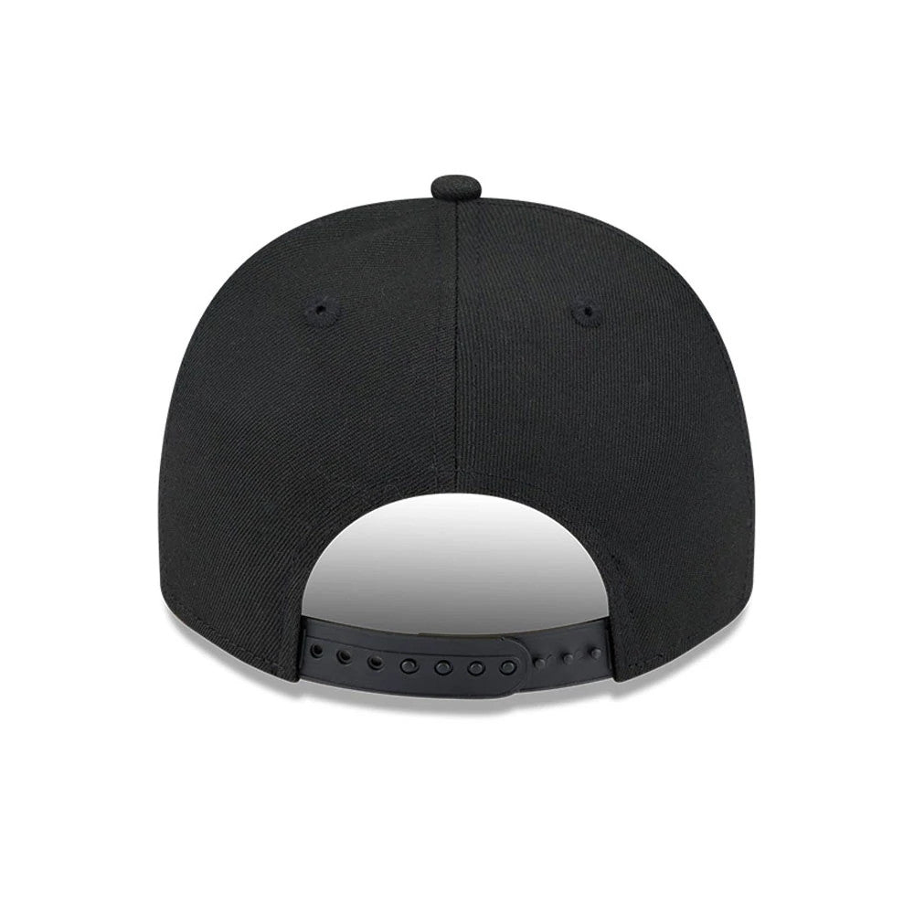 Pictured is this MLB Evergreen Colorado Rockies 9FIFTY A-Frame Snapback cap in black. 7