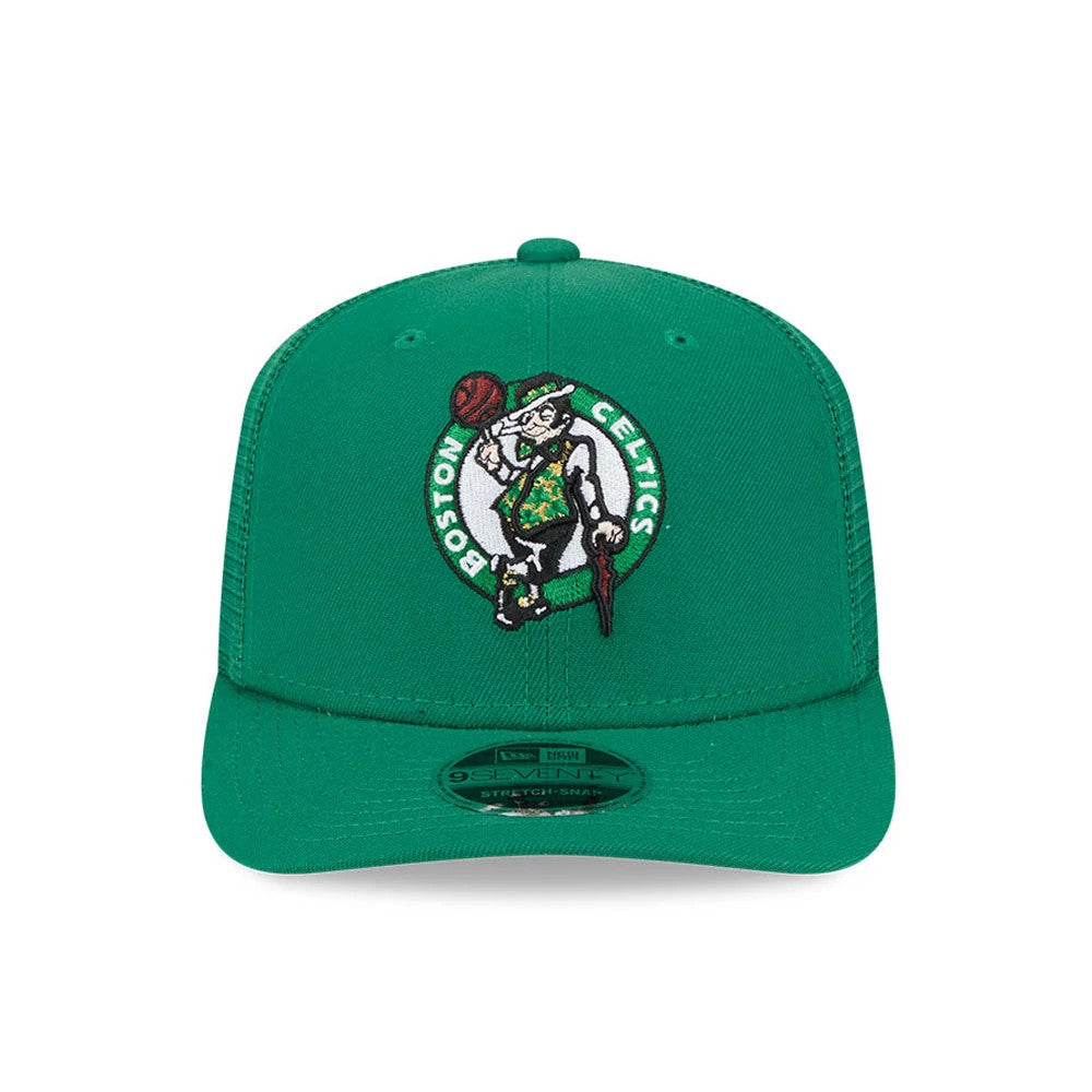 Pictured is this NBA Evergreen Boston Celtics 9SEVENTY Stretch Snap cap in green. 3