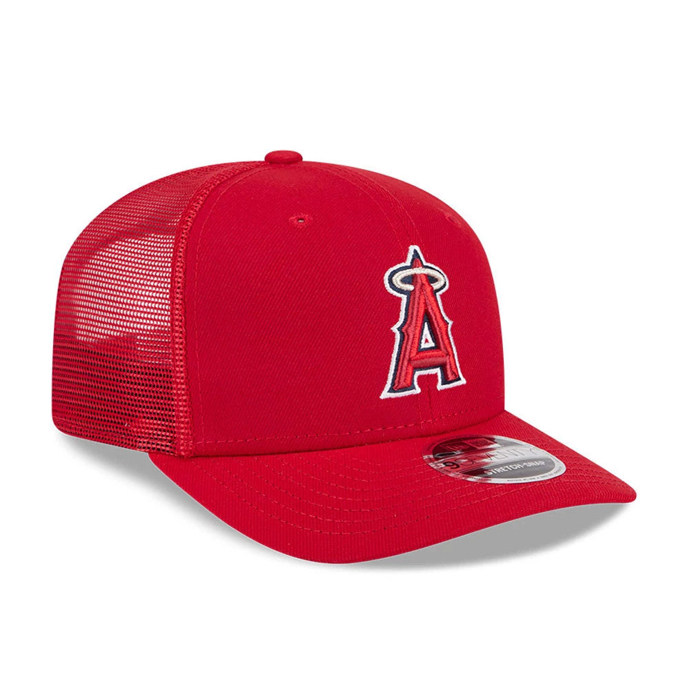 Pictured is this MLB Evergreen LA Angels 9SEVENTY Stretch Snap cap in red. 4