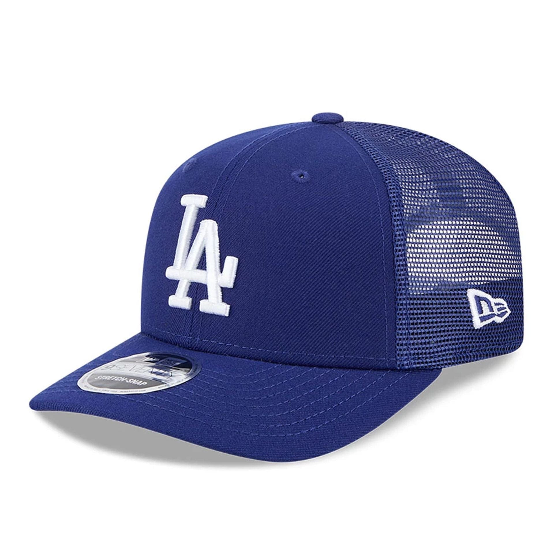 Pictured is this MLB Evergreen LA Dodgers 9SEVENTY Stretch Snap cap in dark blue. 1