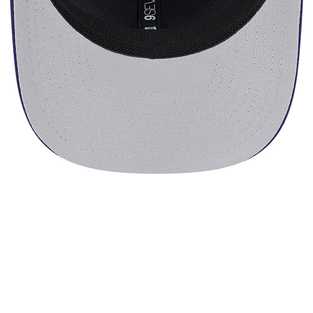 Pictured is this MLB Evergreen LA Dodgers 9SEVENTY Stretch Snap cap in dark blue. 2