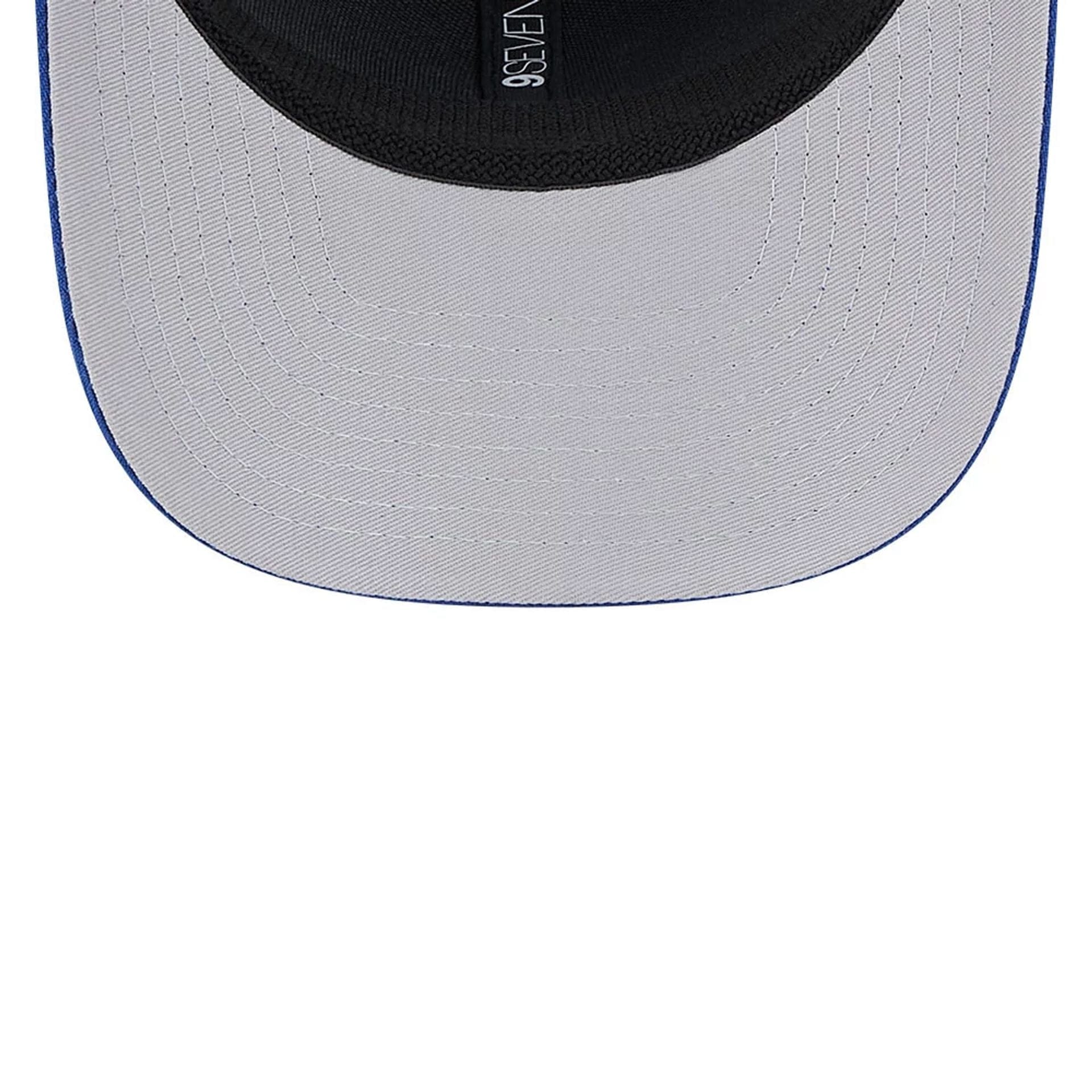 Pictured is this MLB Evergreen Kansas City Royals 9SEVENTY Stretch Snap cap in blue. 2