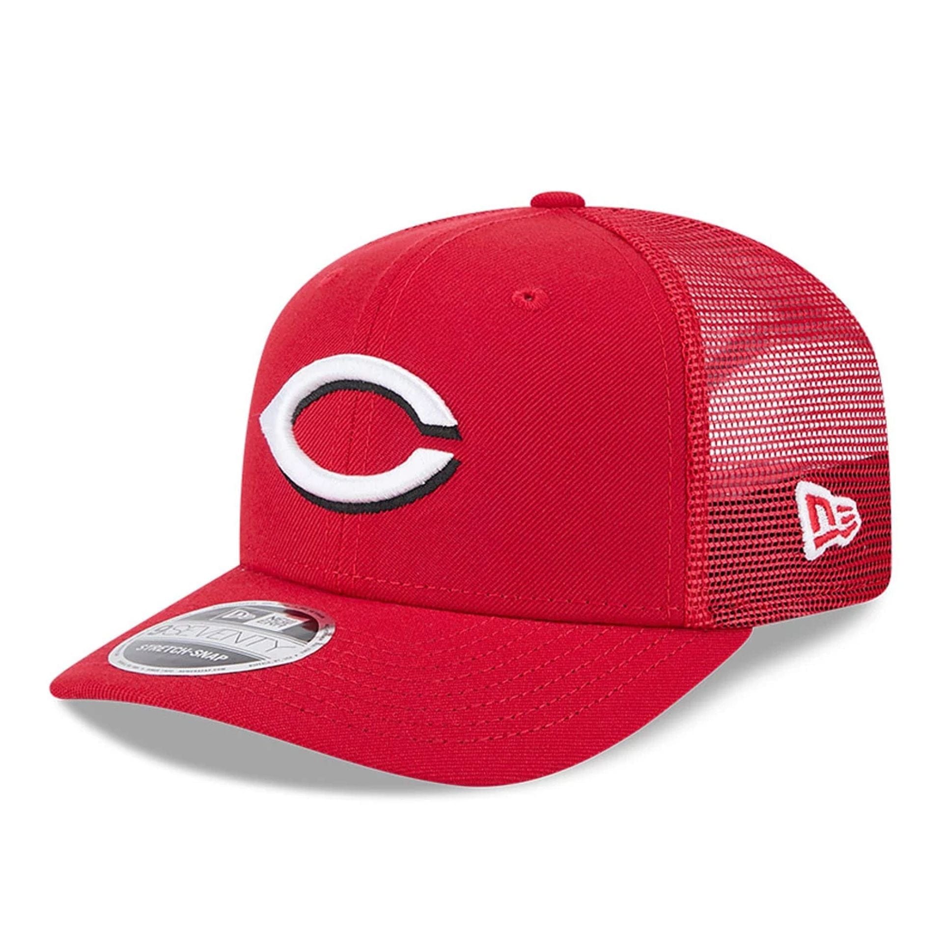 Pictured is this MLB Evergreen Cincinnati Reds 9SEVENTY Stretch Snap cap in red. 1