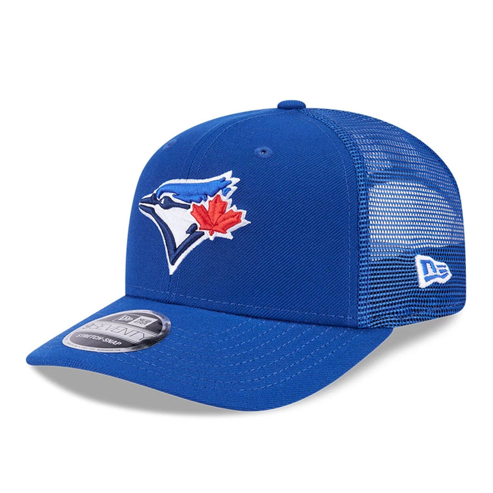Pictured is this MLB Evergreen Toronto Blue Jays 9SEVENTY Stretch Snap cap in blue. 1