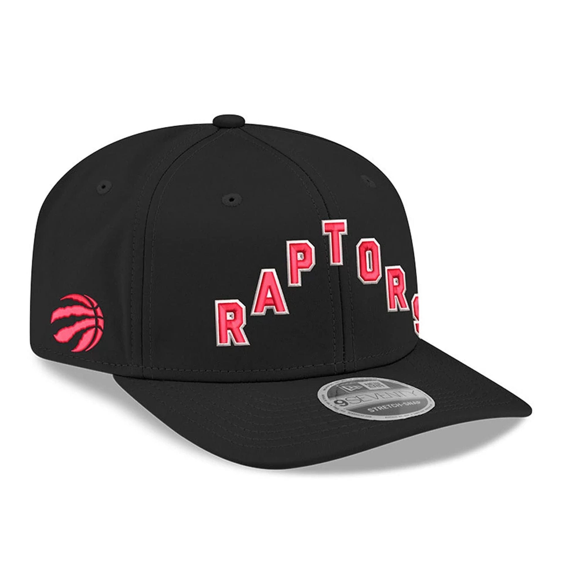This is a Toronto Raptors NBA Statement Black 9SEVENTY Stretch Snap Adjustable Cap 1