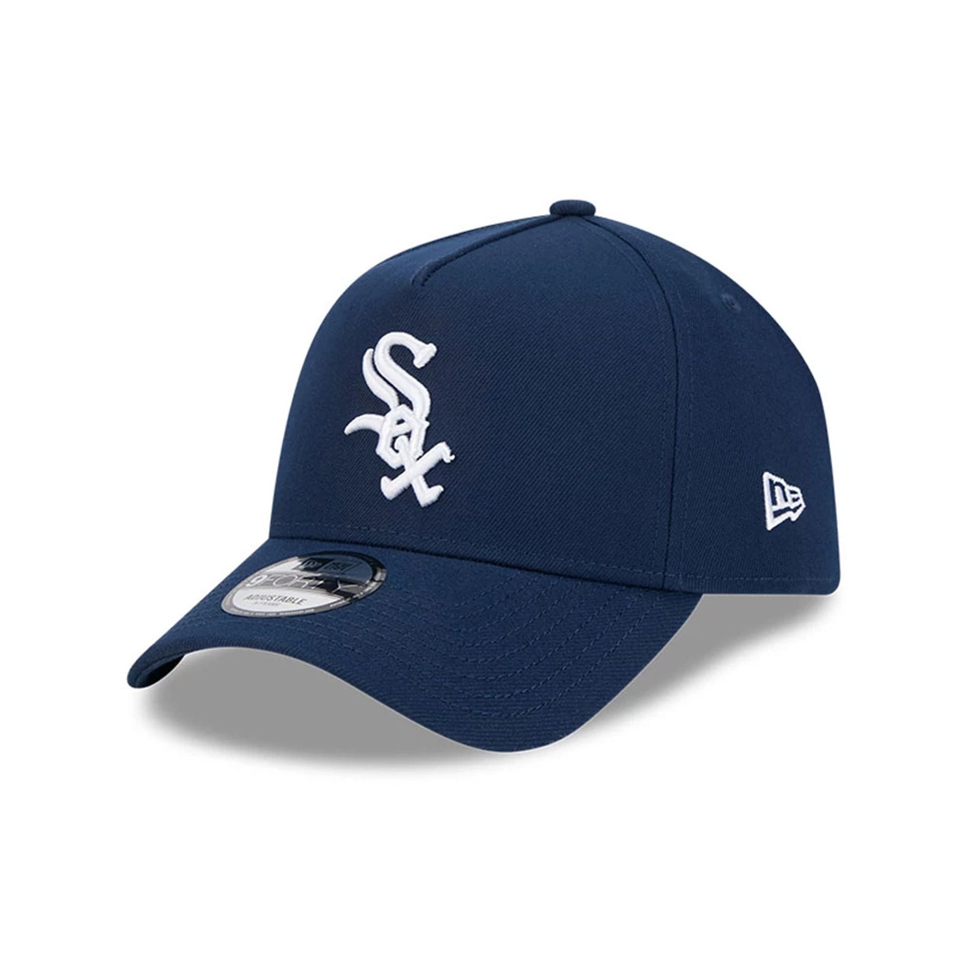Pictured is this Repreve® MLB Oceanside Chicago White Sox 9FORTY A-Frame cap in dark blue. 1