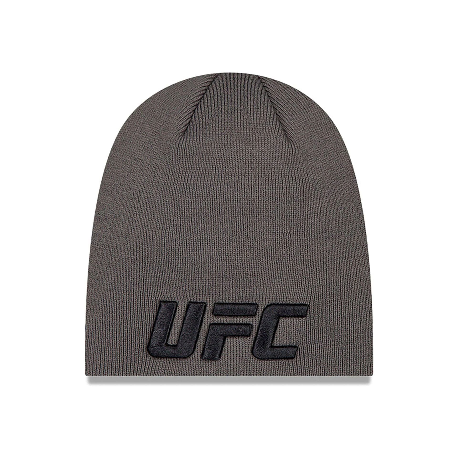 This is a Ultimate Fighting UFC MMA Dark Grey Skull Knit Beanie Hat 1