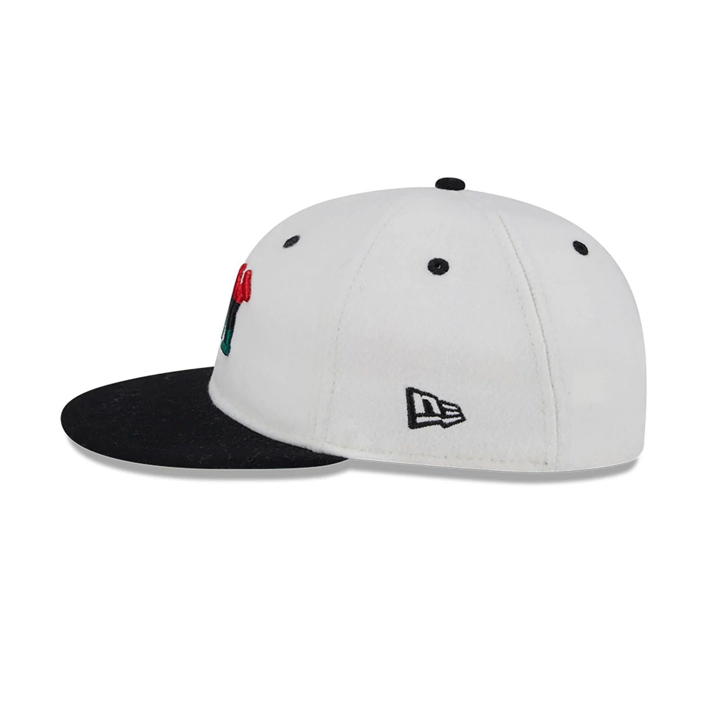 This is a New York Black Yankees Tri-Colour Logo White Retro Crown 9FIFTY Strapback Adjustable Cap 7