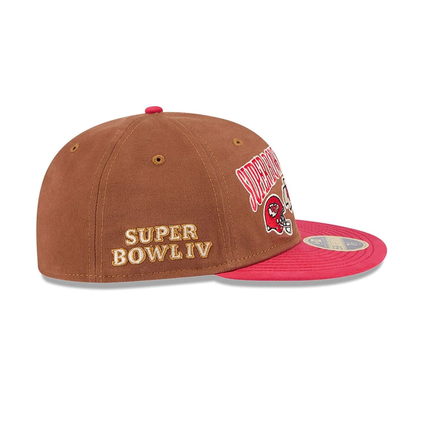 This is a Kansas City Chiefs NFL Champions Dark Beige Retro Crown 59FIFTY Fitted Cap 7