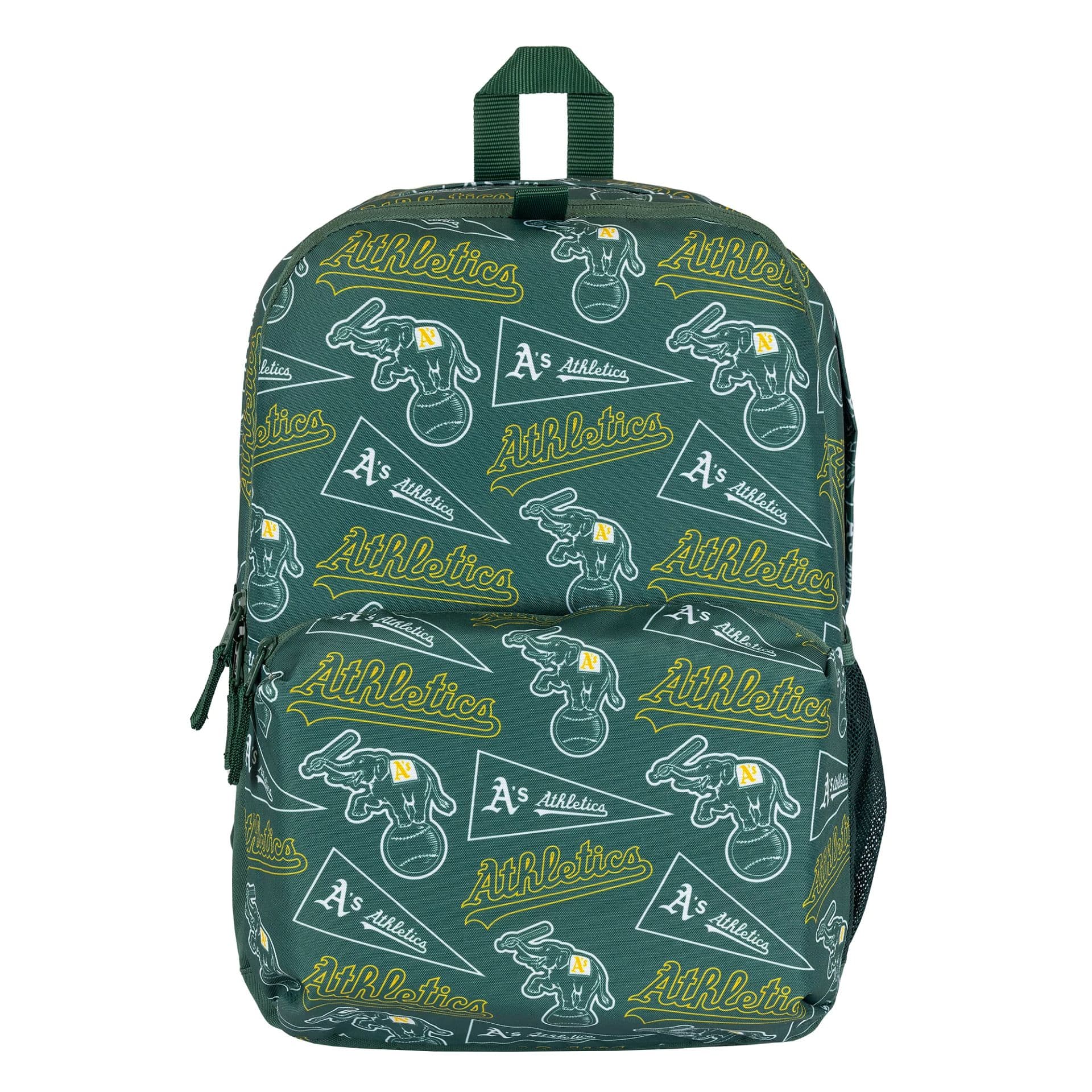 This is a Oakland Athletics MLB Green Stadium Backpack 2