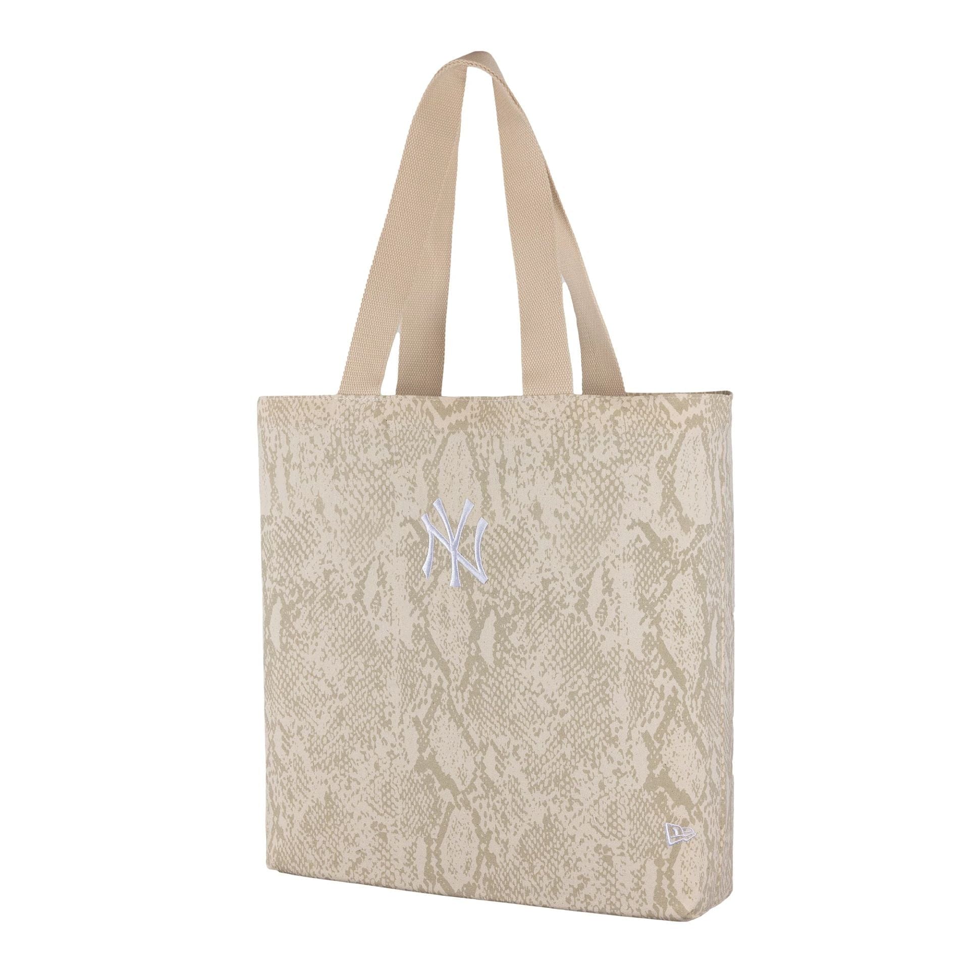 This is a New York Yankees Animal Print Cream Tote Bag 1