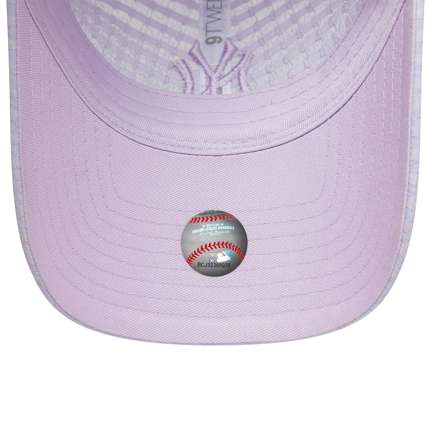 Pictured is this Womens MLB Seersucker New York Yankees 9TWENTY cap in pastel purple. 5