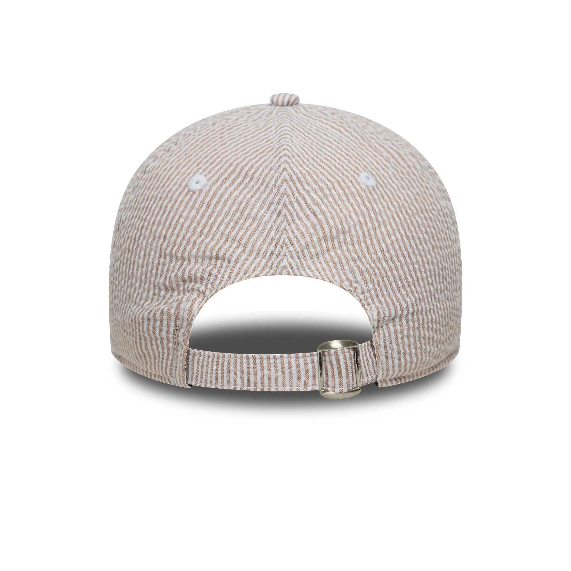 Pictured is this MLB Seersucker Athletics 9TWENTY cap in light beige. 4