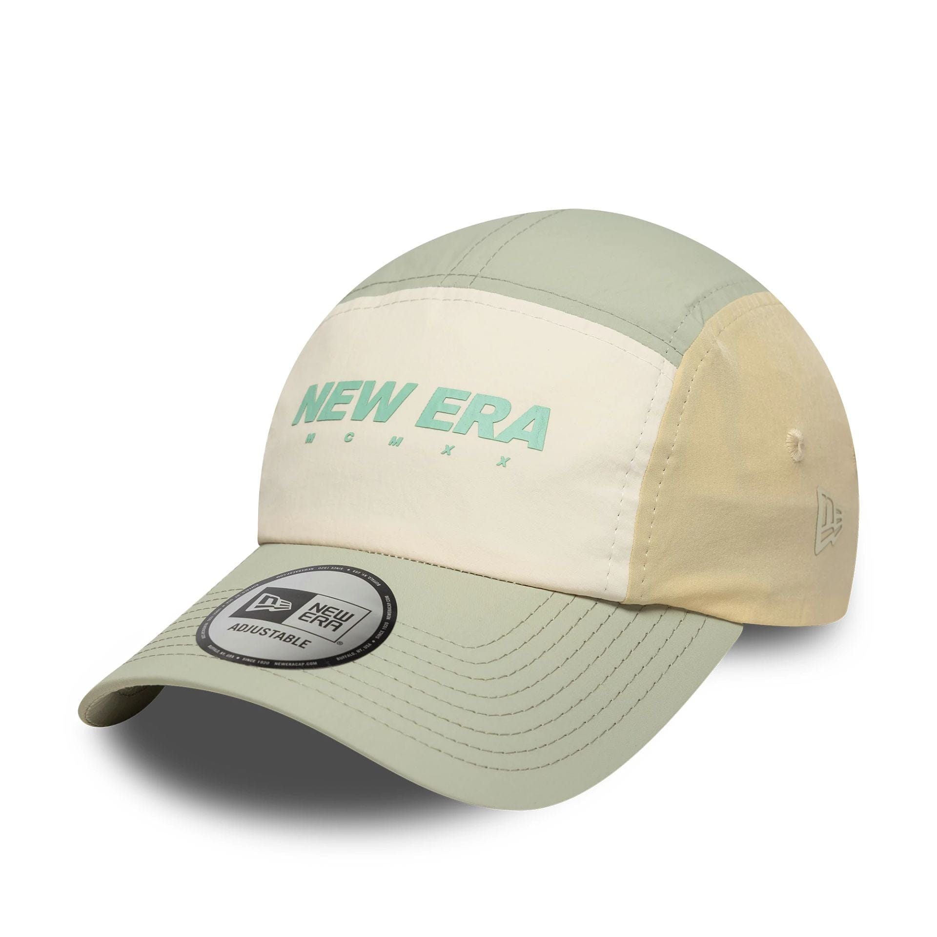This is a New Era Tech Pastel Green Runner Adjustable Cap 1