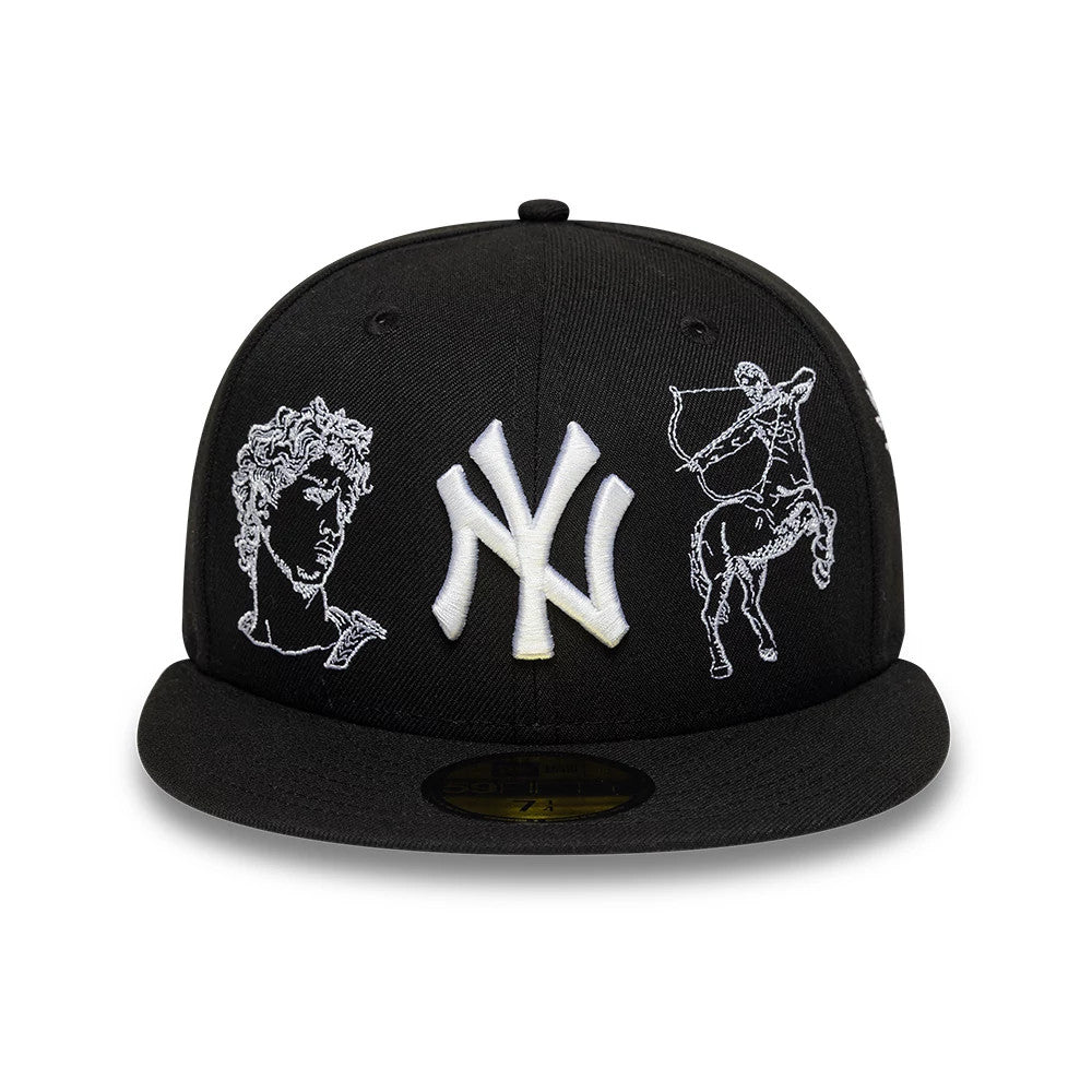 This is a New York Yankees MLB Mythical Black 59FIFTY Fitted Cap 2