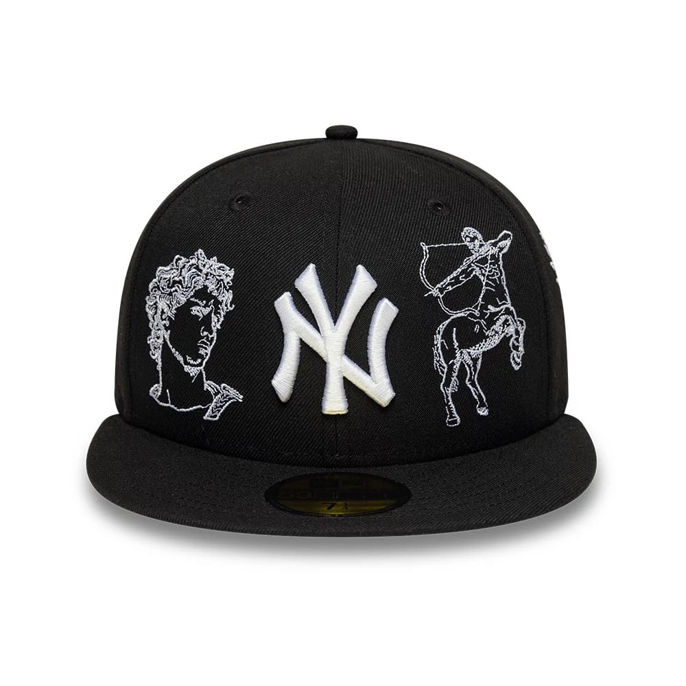 This is a New York Yankees MLB Mythical Black 59FIFTY Fitted Cap 2