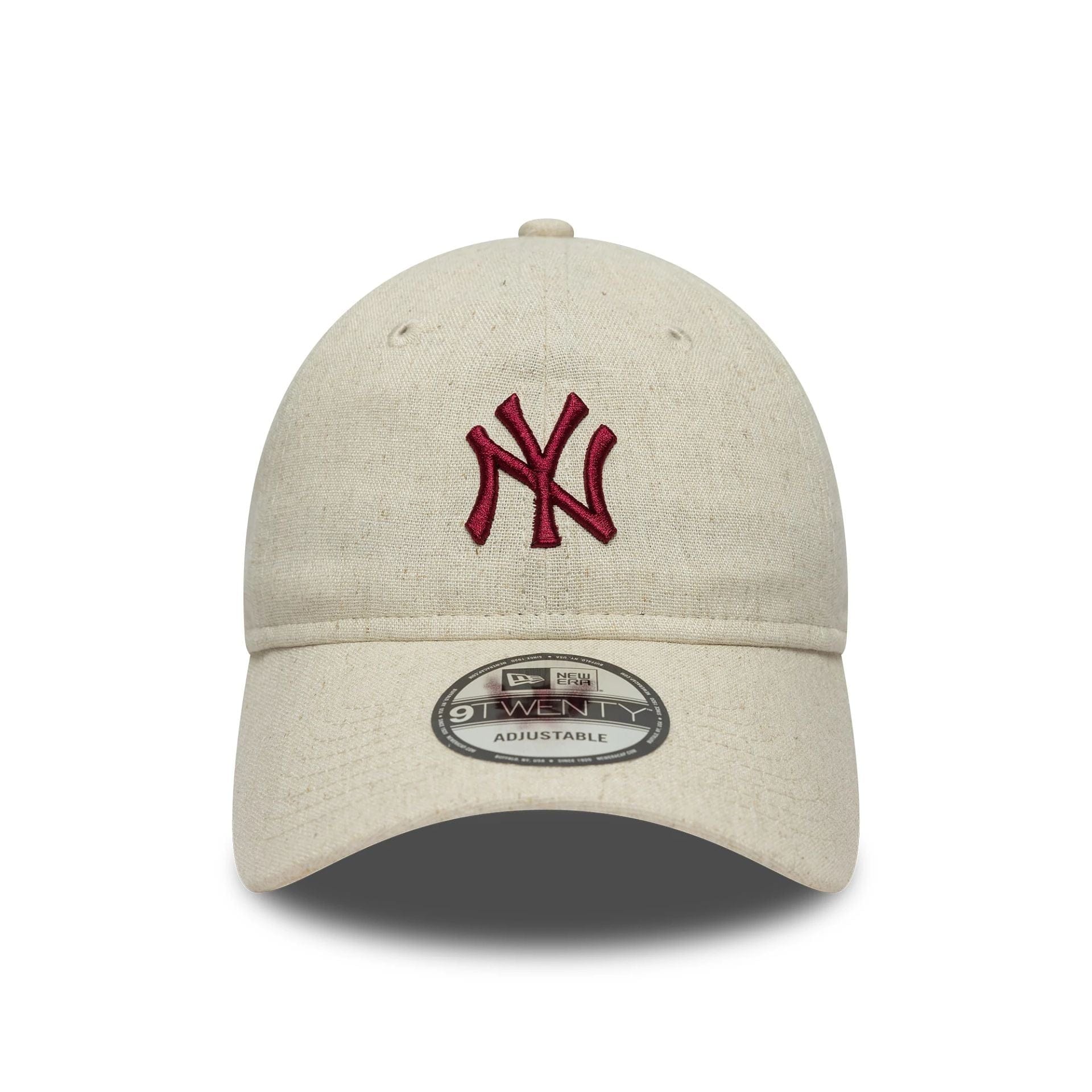 This is a New York Yankees MLB Linen Cream 9TWENTY Adjustable Cap 2