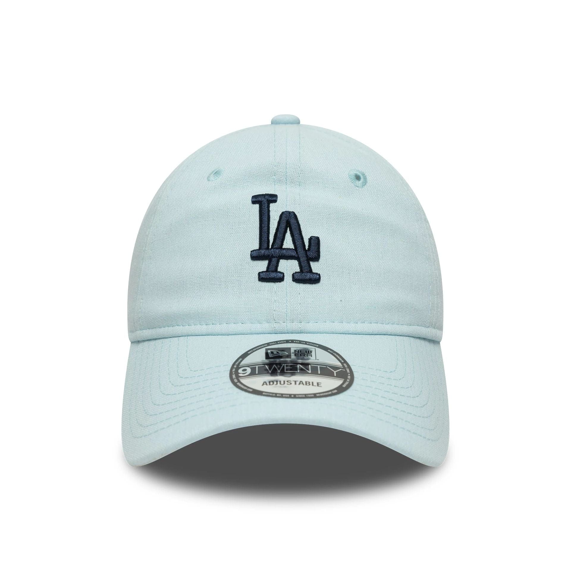 This is a LA Dodgers MLB Linen Pastel Blue 9TWENTY Adjustable Cap 2